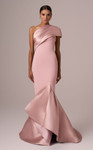 MNM Couture E0083 Crepe One Shoulder Sleeveless Long Dress