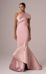 MNM Couture E0083 Crepe One Shoulder Sleeveless Long Dress