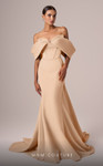 MNM Couture E0085 Crepe Strapless Off Shoulder Long Dress