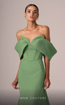 MNM Couture E0085 Crepe Strapless Off Shoulder Long Dress
