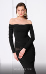 MNM Couture F02848 Off-shoulder Strapless Long Sleeves Dress