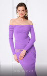 MNM Couture F02848 Off-shoulder Strapless Long Sleeves Dress