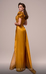 MNM Couture F02884 Taffeta Off the Shoulder Ruched Dress