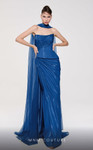 MNM Couture F02894 Organza Strapless Sleeveless Fitted Dress