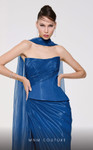 MNM Couture F02894 Organza Strapless Sleeveless Fitted Dress