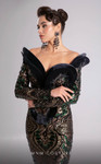 MNM Couture F02896 Sequin Embroidery Long Sleeves Long Dress