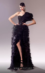 MNM Couture G1600 Tulle Ruffles One Shoulder Fitted Dress