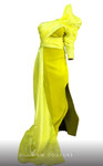 MNM Couture G1601 Satin Crepe One-Shoulder Fitted Long Dress