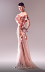 MNM Couture G1622 Organza Tulle Ruffles Strapless Long Dress
