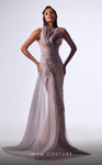 MNM Couture G1714 Organza Strapless Sleeveless Draped Dress
