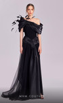 MNM Couture G1806 Crepe Satin Organza Off-shoulder Dress