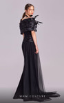 MNM Couture G1806 Crepe Satin Organza Off-shoulder Dress