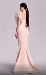 MNM Couture G1821 Crepe Asymmetric Sweetheart Neck Dress