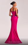 MNM Couture G1838 Crepe Metallic Strapless Pleating Dress