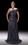 MNM Couture K4240 Beaded Embroidery One Shoulder Long Dress