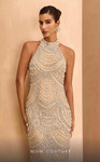 MNM Couture M1143L Beaded Embroidered Tulle Sleeveless Dress