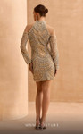 MNM Couture M1143S Beaded Embroidered Tulle Short Dress