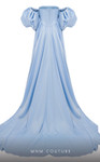 MNM Couture N0598 Satin Straight Neck Off-shoulder Dress