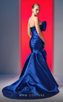 MNM Couture N0611 Satin Organza Strapless Pleating Dress