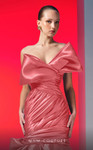 MNM Couture N0611 Satin Organza Strapless Pleating Dress