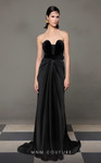 MNM Couture N0634 Velvet Satin Sweetheart Strapless Dress