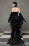 MNM Couture N0634 Velvet Satin Sweetheart Strapless Dress
