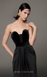 MNM Couture N0634 Velvet Satin Sweetheart Strapless Dress