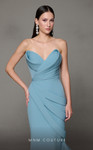 MNM Couture N0637 Crepe Sweetheart Neck Strapless Long Dress