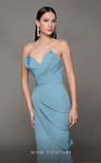 MNM Couture N0637 Crepe Sweetheart Neck Strapless Long Dress