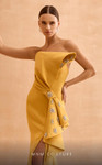 MNM Couture V02031 Crepe Straight Neckline Strapless Dress