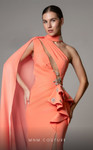 MNM Couture V02033 Ruffles One Shoulder Sleeveless Dress