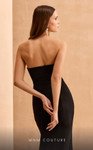 MNM Couture V02040 Crepe Strapless Sleeveless Fitted Dress
