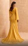 MNM Couture V02044 Crepe Cloak Sleeves V-neck Fitted Dress