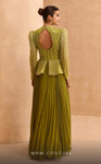 MNM Couture V06941 Satin Beaded High Neck Long Sleeve Dress
