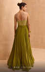 MNM Couture V07014 Satin Beaded Chiffon Illusion Neck Dress