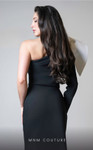 MNM Couture V07245 Rayon Crepe Asymmetric Neckline Dress