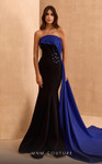 MNM Couture V07378 Strapless Straight-across Neck Long Dress