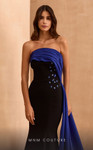 MNM Couture V07378 Strapless Straight-across Neck Long Dress