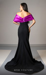 MNM Couture V07388 Straight-Across Neckline Cap Sleeve Dress