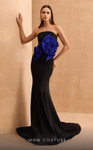 MNM Couture V07456 Strapless Straight-Across Neck Long Dress