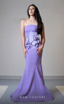 MNM Couture V07456 Strapless Straight-Across Neck Long Dress