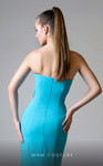 MNM Couture V07456 Strapless Straight-Across Neck Long Dress