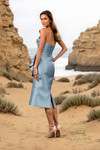 Terani Couture 252C5032 Embroidered Fitted Tea Length Dress