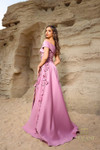 Terani Couture 252M5317 Matte Satin Off Shoulder Long Dress
