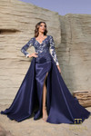 Terani Couture 252M5311 Embroidery Stretch Mikado Long Dress