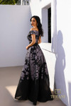 Terani Couture 252E5188 Metallic Organza Burnout Long Dress