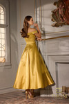 Terani Couture 252C5004 Matte Satin Off Shoulder Long Dress