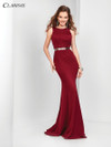 Clarisse 3482 Jewel Neckline Sleeveless Bodice Long Dress