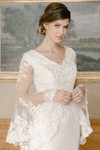 Modest by Mon Cheri TR22056 Tulle Allover Lace Wedding Dress