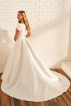 Modest by Mon Cheri MOD1807 Mikado Scoop Neck Wedding Dress